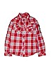 HTG.81 100% Cotton Red Long Sleeve Button-Down Shirt Size M (kids) - photo 1
