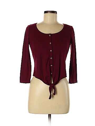 No Boundaries 3/4 Sleeve Button-Down Shirt (view 1)