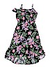The Children's Place 100% Polyester Floral Black Dress Size 7 - 8 - photo 1