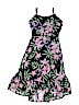 The Children's Place 100% Polyester Floral Black Dress Size 7 - 8 - photo 2