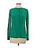 Banana Republic 100% Silk Green Long Sleeve Silk Top Size XXS (petite) - photo 1
