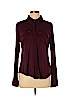 White House Black Market Burgundy Long Sleeve Blouse Size L - photo 1