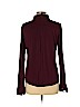 White House Black Market Burgundy Long Sleeve Blouse Size L - photo 2