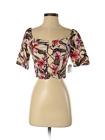 Charlotte Russe Short Sleeve Blouse (view 1)