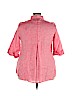 Chico's 100% Linen Red 3/4 Sleeve Button-Down Shirt Size XXL (4) - photo 2