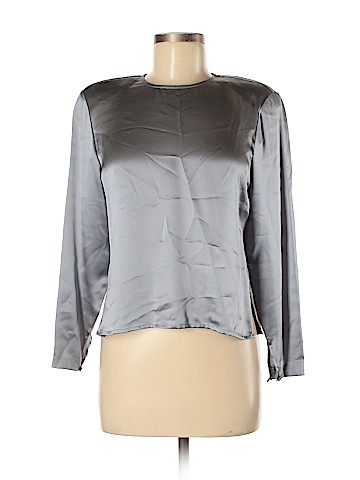 Linda Allard Ellen Tracy Long Sleeve Silk Top (view 1)