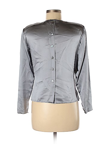 Linda Allard Ellen Tracy Long Sleeve Silk Top (view 2)