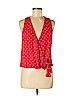 Lush 100% Polyester Orange Sleeveless Blouse Size M - photo 1