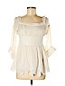 Catherine Malandrino 100% Silk Ivory 3/4 Sleeve Silk Top Size 6 - photo 1
