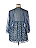 Zac & Rachel 100% Polyester Blue 3/4 Sleeve Blouse Size 1X - photo 2