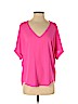 Lush 100% Polyester Pink Short Sleeve Blouse Size S - photo 1
