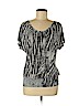 BCX Gray Short Sleeve Blouse Size M - photo 1