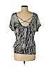 BCX Gray Short Sleeve Blouse Size M - photo 2