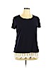 AB Studio Blue Short Sleeve Top Size XL - photo 1