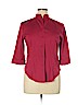 Dana Buchman Red 3/4 Sleeve Button-Down Shirt Size 14 (petite) - photo 1
