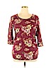 No Boundaries 100% Cotton Burgundy Long Sleeve Top Size XL - photo 1