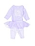 Carter's 100% Cotton Graphic Purple Long Sleeve Onesie 0-3 MO / 3 MO - photo 1