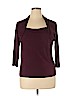 Apt. 9 Burgundy 3/4 Sleeve Top Size 1X - photo 1