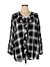Catherines 100% Rayon Black 3/4 Sleeve Blouse Size 1X - photo 1