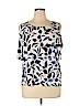Nine West Blue Short Sleeve Top Size XL - photo 1