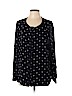 Ann Taylor LOFT 100% Polyester Black Long Sleeve Blouse Size L - photo 1
