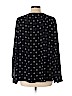 Ann Taylor LOFT 100% Polyester Black Long Sleeve Blouse Size L - photo 2