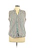 Lafayette 148 New York Gray Sleeveless Blouse Size 16 - photo 1