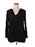 Old Navy 100% Rayon Black Long Sleeve Top Size XL - photo 1