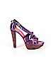 Miu Miu 100% Patent Leather Purple Heels Size EU 38 1/2 - photo 1