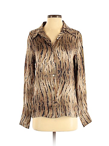 Equipment Long Sleeve Silk Top (view 1)