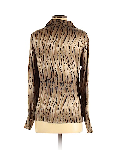 Equipment Long Sleeve Silk Top (view 2)