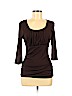 Classiques Entier Brown 3/4 Sleeve Silk Top Size S - photo 1