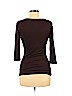 Classiques Entier Brown 3/4 Sleeve Silk Top Size S - photo 2