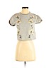 Topshop Gray Short Sleeve Top Size 2 - photo 1