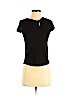 H&M 100% Viscose Black Short Sleeve Top Size XS - photo 1