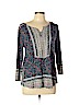 Lucky Brand Blue 3/4 Sleeve Blouse Size L - photo 1