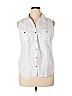 SONOMA life + style Ivory Sleeveless Button-Down Shirt Size XL - photo 1