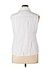 SONOMA life + style Ivory Sleeveless Button-Down Shirt Size XL - photo 2