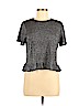 Zara Silver Short Sleeve Top Size M - photo 1