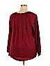 Old Navy 100% Polyester Burgundy Long Sleeve Blouse Size XXL - photo 2