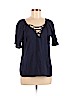 Daytrip 100% Rayon Blue Short Sleeve Blouse Size M - photo 1