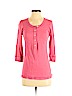 Splendid 100% Cotton Pink Long Sleeve Henley Size S - photo 1
