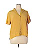 Everlane 100% Silk Yellow Short Sleeve Silk Top Size 16 - photo 1