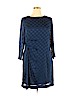 Ann Taylor 100% Polyester Blue Casual Dress Size 16 (petite) - photo 1