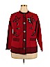 T-C Fashion 100% Acrylic Red Cardigan Size XXL - photo 1