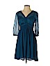 HD in Paris 100% Polyester Blue Casual Dress Size 2 (petite) - photo 1