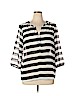 Ann Taylor 100% Polyester Black 3/4 Sleeve Blouse Size XL - photo 1