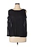 Liz Claiborne 100% Polyester Black Sleeveless Blouse Size 1X - photo 1