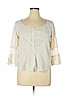 American Eagle Outfitters 100% Viscose Ivory 3/4 Sleeve Blouse Size XL - photo 1