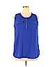 Cathy Blue Sleeveless Blouse Size XL - photo 1